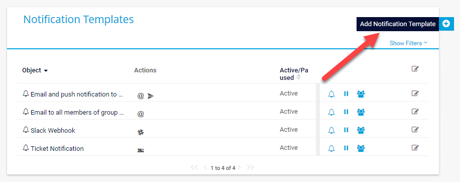 PRTG Notification Templates Button